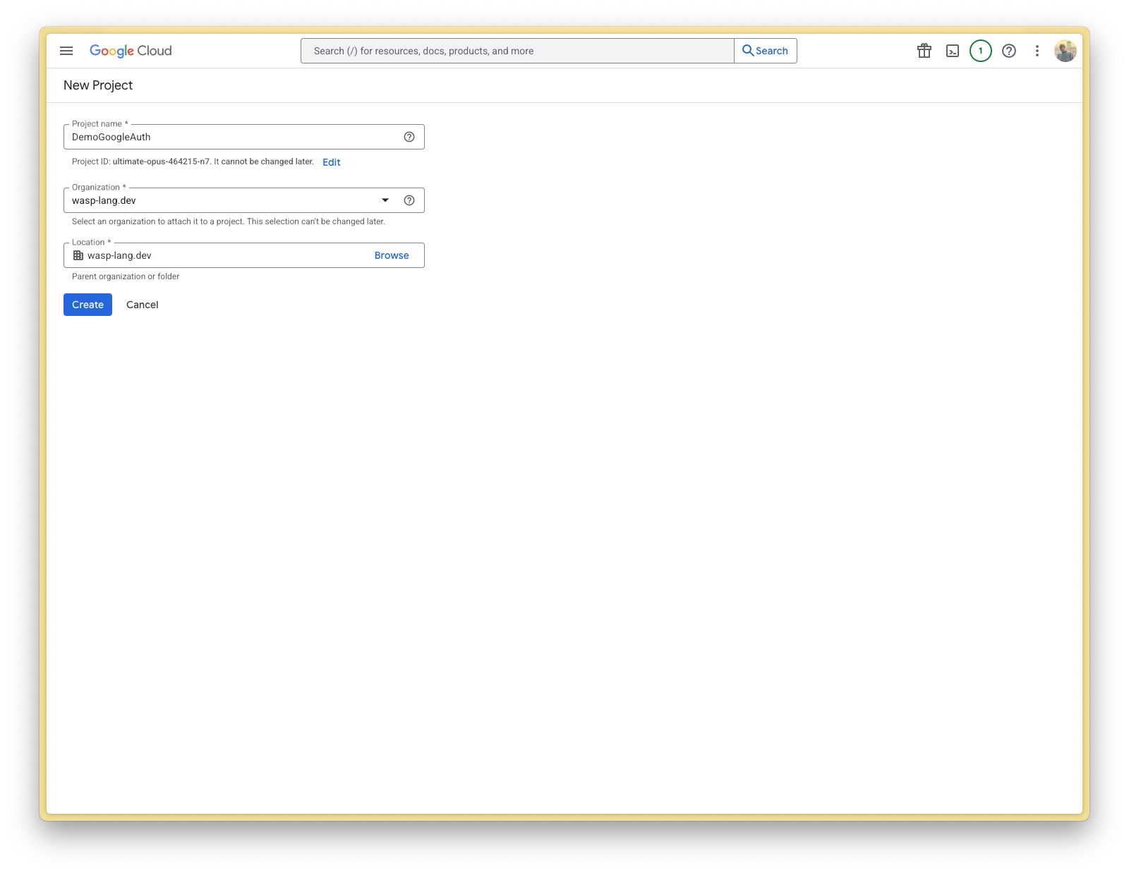 Google Console Screenshot 2